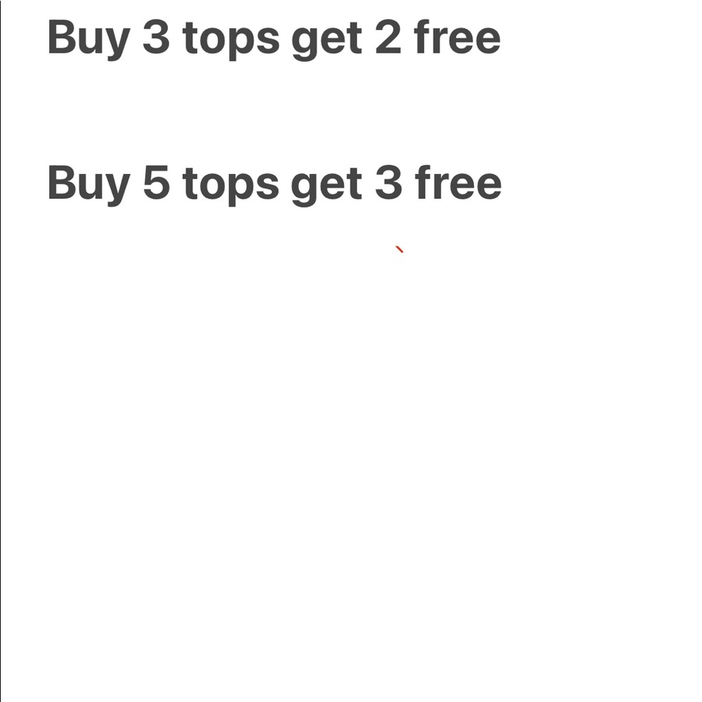 Tops only